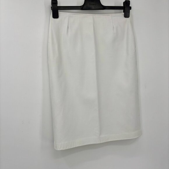 Danier White Genuine Leather Pencil Skirt Size 4 - Picture 4 of 10